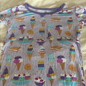 Little Sleepies Ice Cream Print Pajama Set - Purple and Multicolor